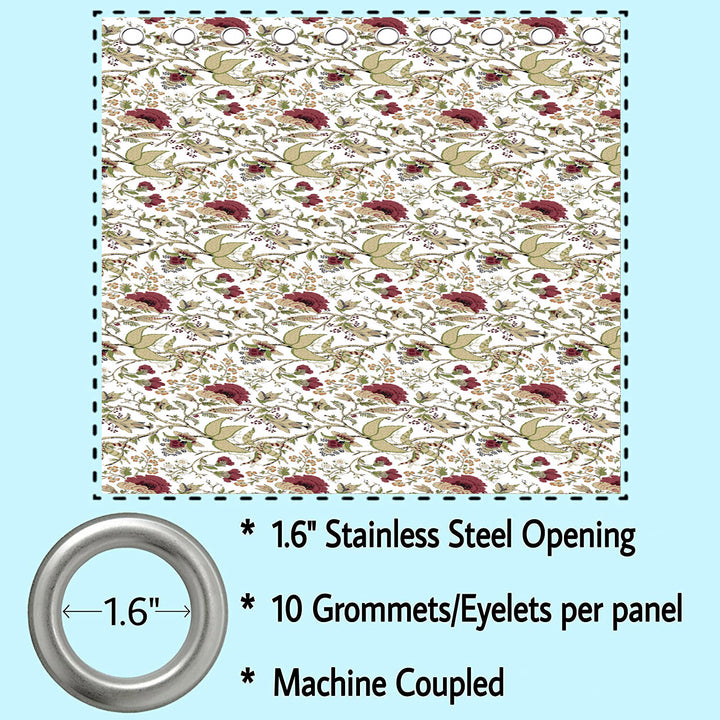 Duck Cotton Jaipuri Printed Curtains (Pack of 2 & 100% Cotton)
