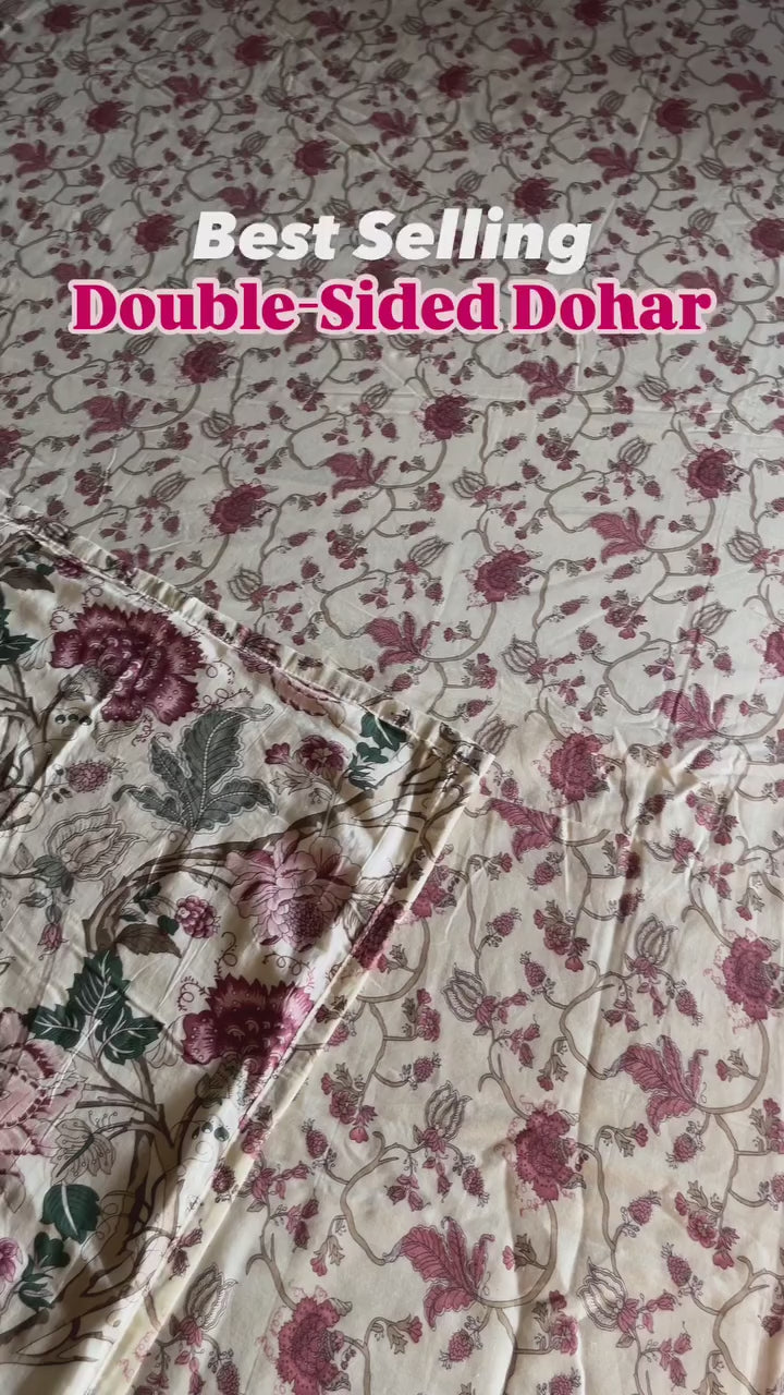 Ethnic Jaipuri Collection Cotton Double Dohar (Flora)