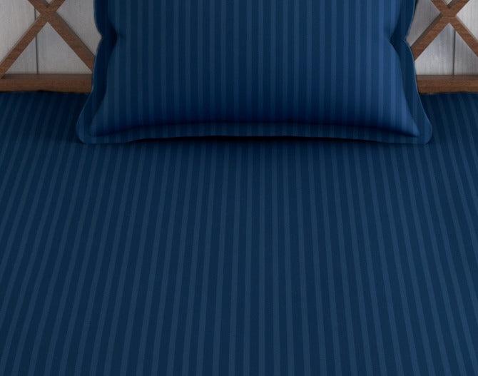 Cotton Single Bed Sizes Fitted Bedsheet with 1 Pillow Cover (100% Cotton & 200 TC) - Trance Home Linen