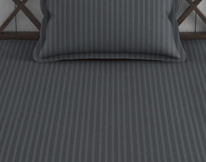 Cotton Single Bed Sizes Fitted Bedsheet with 1 Pillow Cover (100% Cotton & 200 TC) - Trance Home Linen