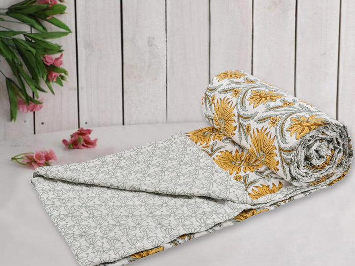 Ethnic Jaipuri Collection Cotton Double Dohar (Flora) - Trance Home Linen