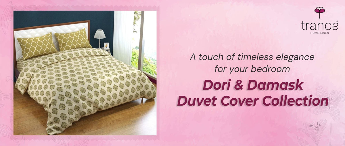 A touch of timeless elegance for your bedroom  Dori & Damask Duvet Cover Collection
