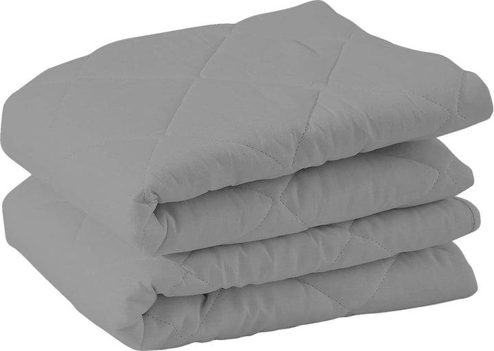 Quilted Pillow Protector Dust Free Water Resistant Covers (Set of 2)