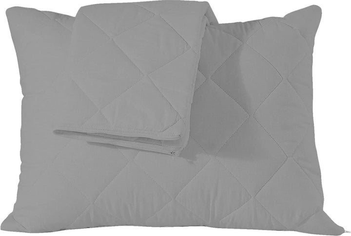 Quilted Pillow Protector Dust Free Water Resistant Covers (Set of 2)