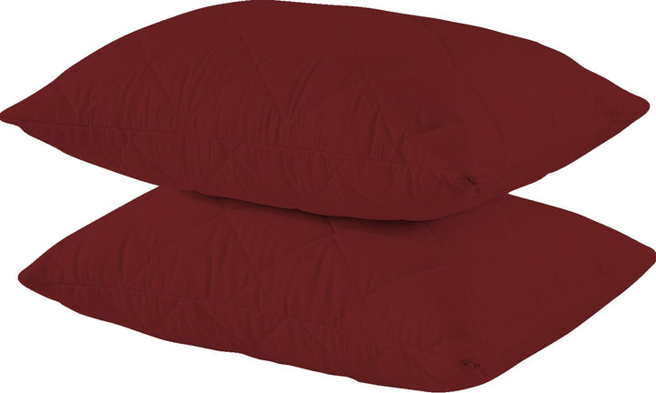 Quilted Pillow Protector Dust Free Water Resistant Covers (Set of 2)