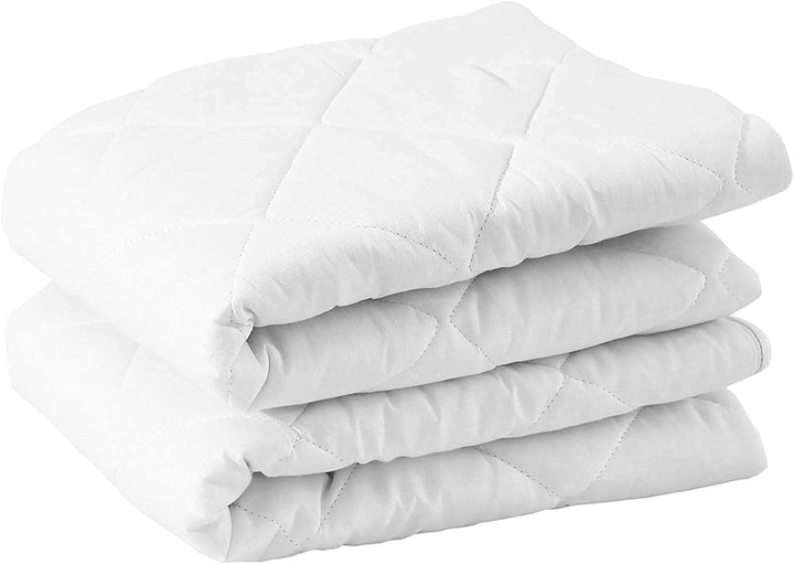 Quilted Pillow Protector Dust Free Water Resistant Covers (Set of 2)