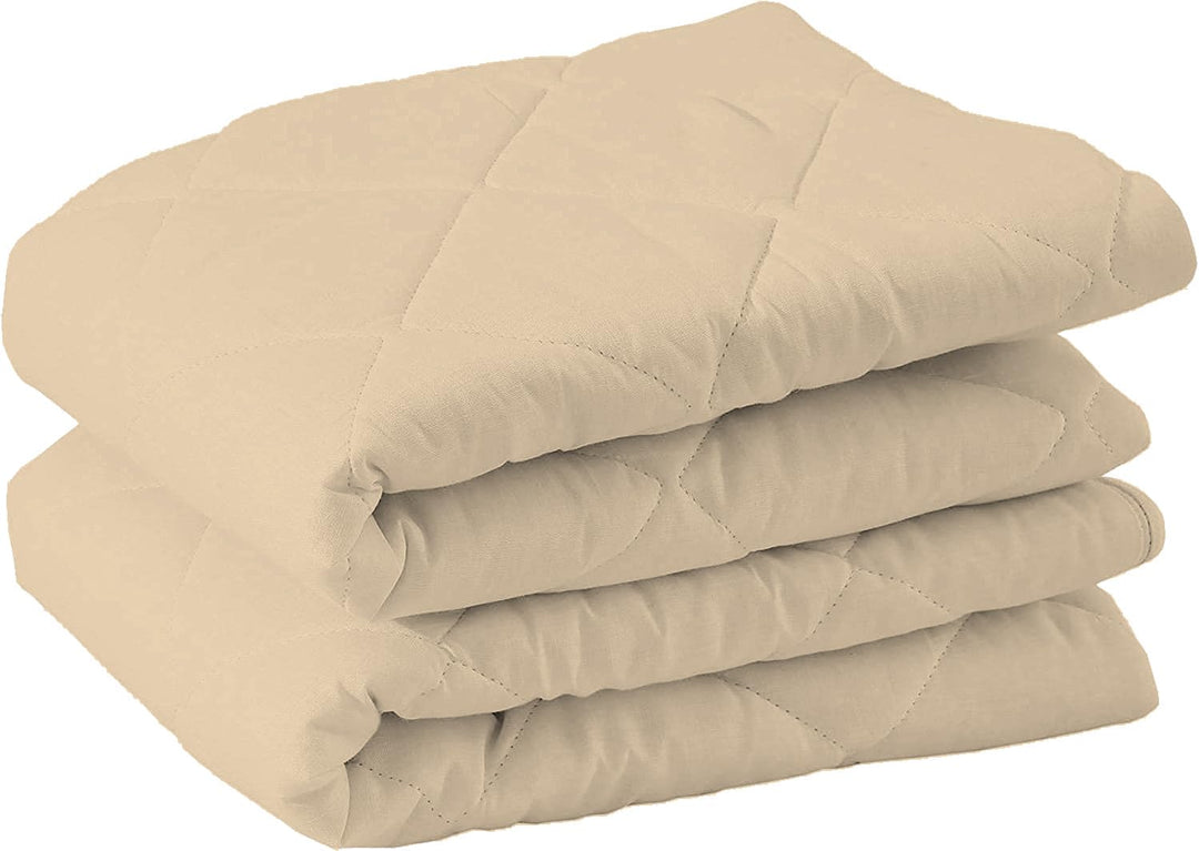 Quilted Pillow Protector Dust Free Water Resistant Covers (Set of 2)