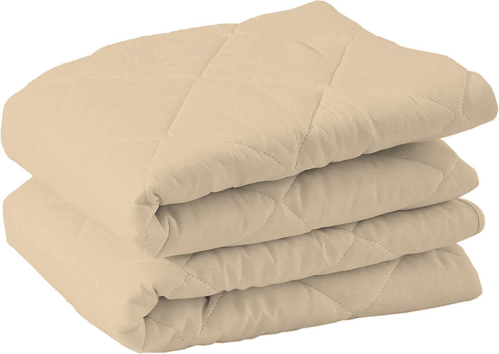 Quilted Pillow Protector Dust Free Water Resistant Covers (Set of 2)