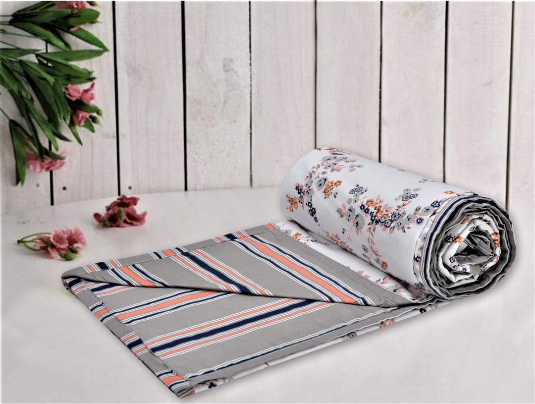 Cotton Double Dohar (Grey Peach)