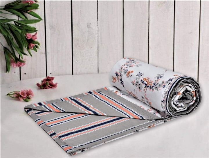 Cotton Double Dohar (Grey Peach)