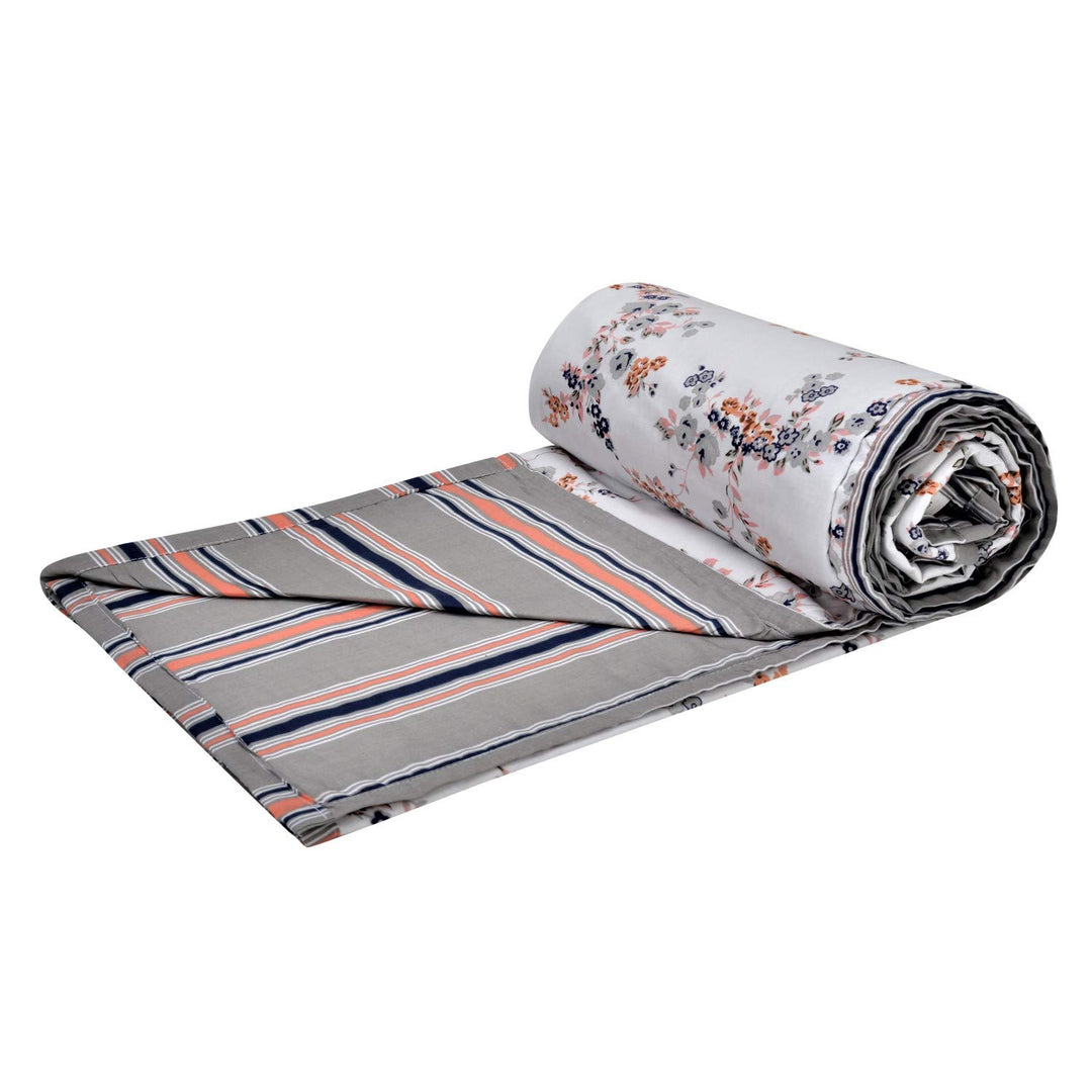 Cotton Double Dohar (Grey Peach)