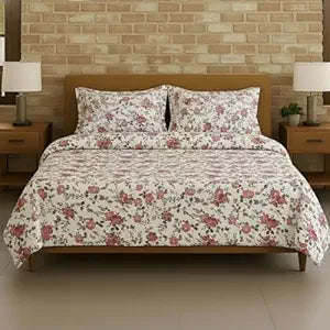 100% Cotton 180 TC  Printed Flat Bedsheet with Pillow Covers  - Blooms