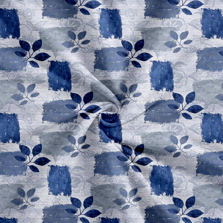 100% Cotton 144TC Printed Fitted Bedsheet with Pillow Covers - Blue Beech