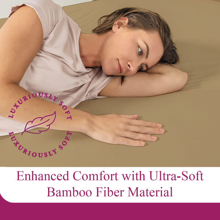 Antibacterial Hypoallergenic Silky Bamboo Waterproof Mattress Protector