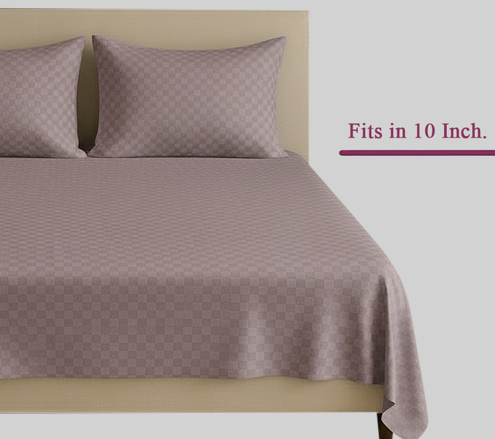 300TC 100% Cotton Jacquard Weave Flat Bedsheet with Pillow Covers