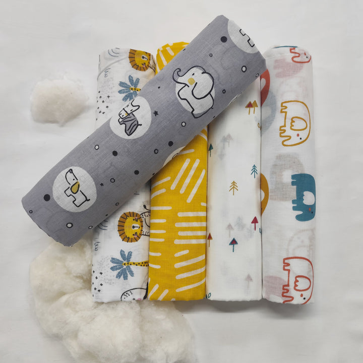 Soft 100% Cotton Malmal Baby Swaddle Cloth