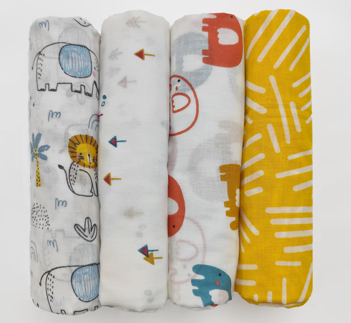 Soft 100% Cotton Malmal Baby Swaddle Cloth