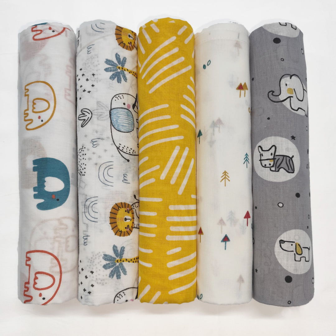 Soft 100% Cotton Malmal Baby Swaddle Cloth