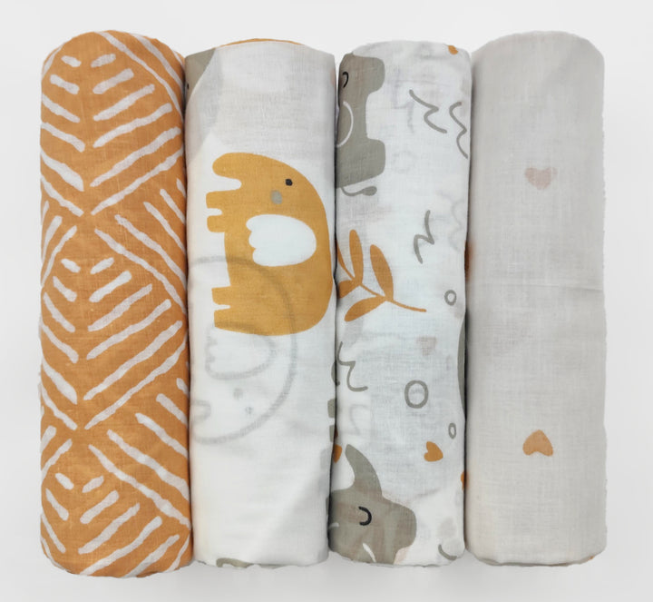 Soft 100% Cotton Malmal Baby Swaddle Cloth