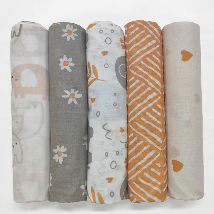 Soft 100% Cotton Malmal Baby Swaddle Cloth