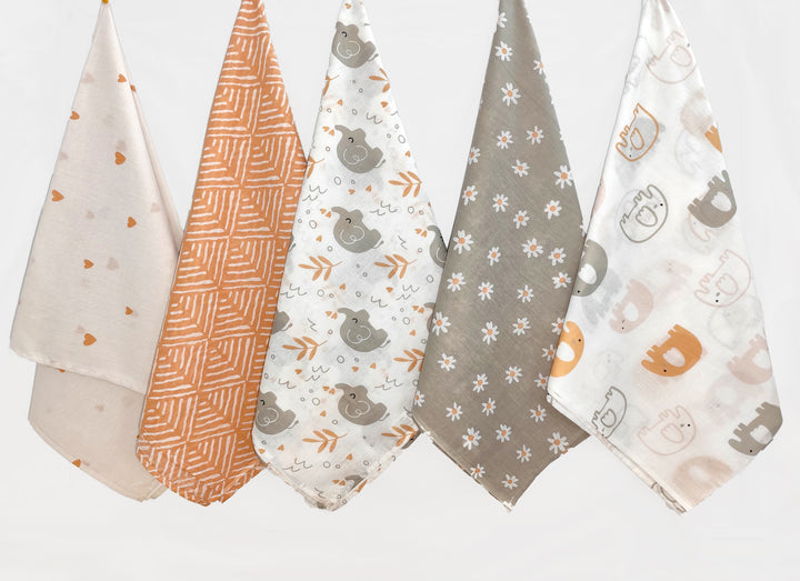 Soft 100% Cotton Malmal Baby Swaddle Cloth