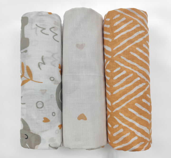 Soft 100% Cotton Malmal Baby Swaddle Cloth