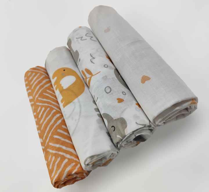 Soft 100% Cotton Malmal Baby Swaddle Cloth