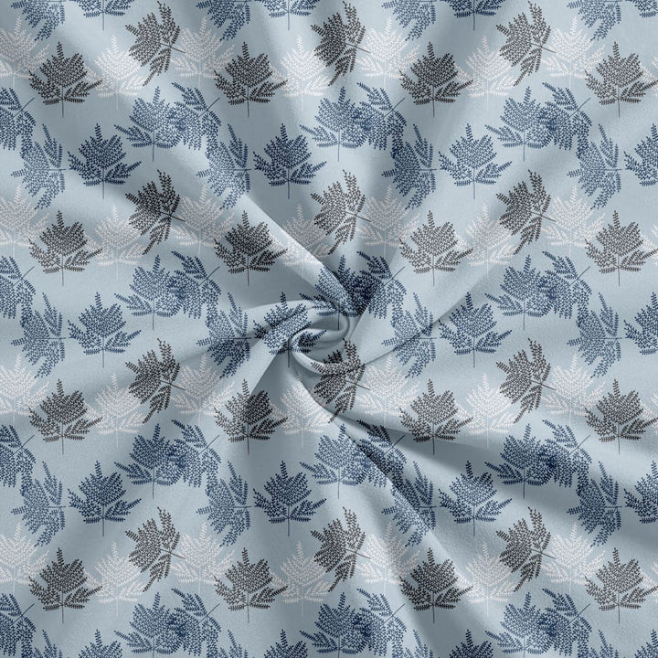 Cotton Printed Fitted Bedsheet with Pillow Covers (Ferns Paradise 100% Cotton &144 TC)