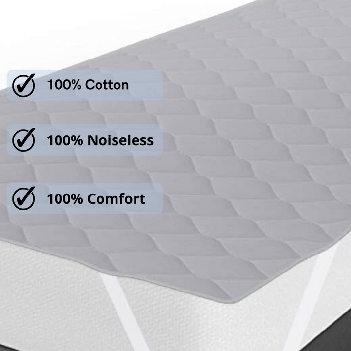 Water Resistant Cotton Quilted Mattress Protector with Elastic Straps on Corners