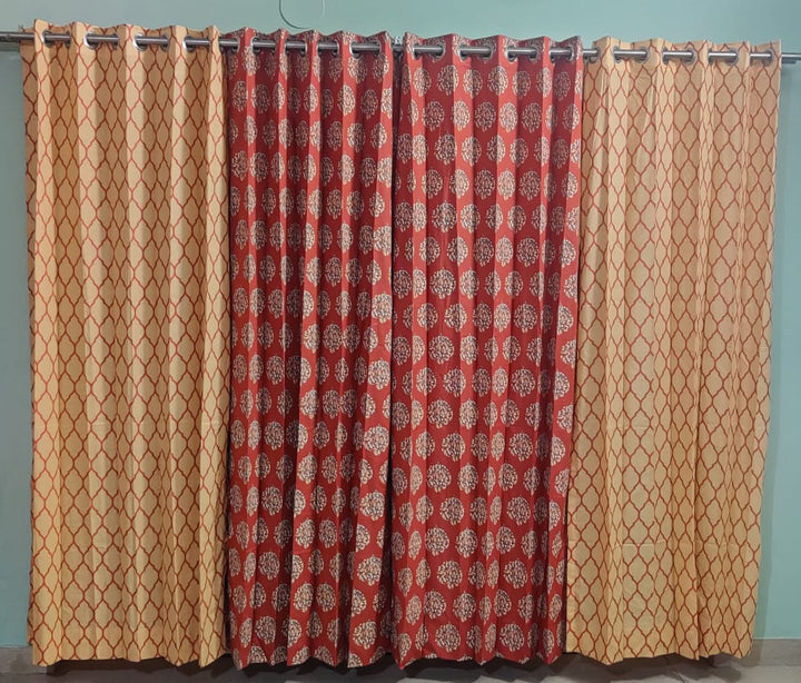 Lightweight Cotton Voile Curtains (Clay Red)