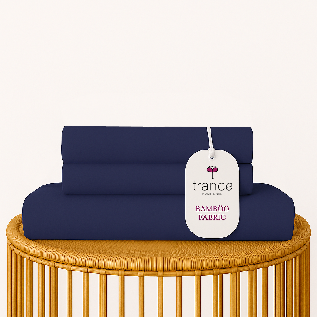 300TC Bamboo Weave Flat Bedsheet with Pillow Covers