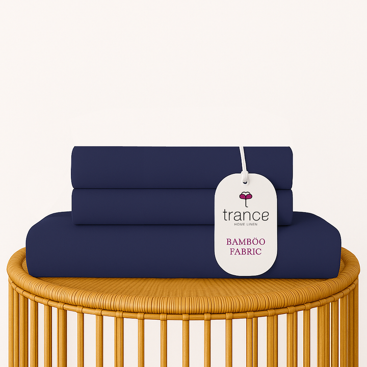 300TC Bamboo Weave Flat Bedsheet with Pillow Covers