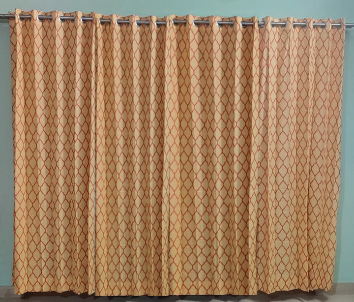 Lightweight Cotton Voile Curtains (Clay Red)