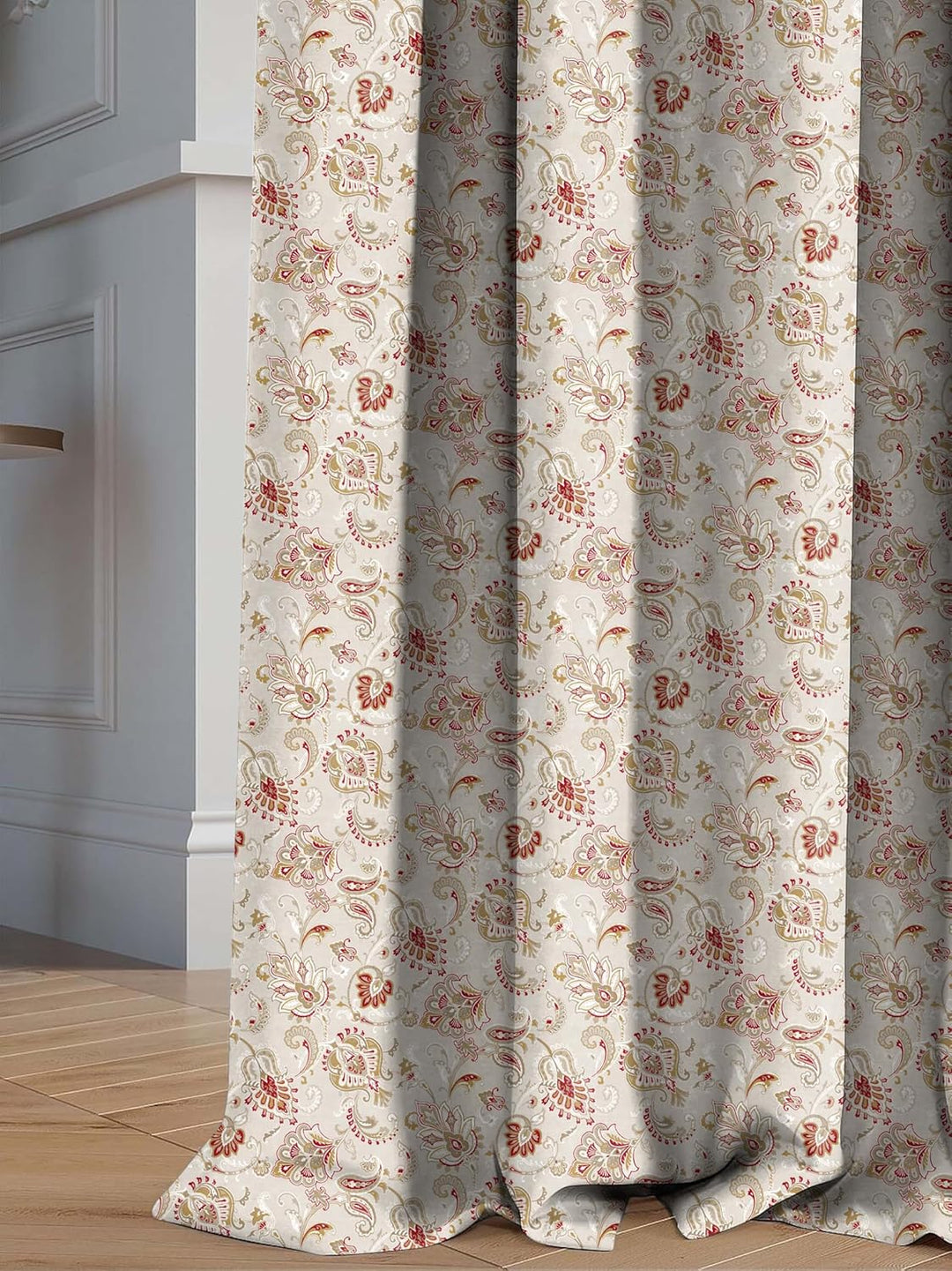 100% Polyester Floral Printed Dimout Curtain - Pastel