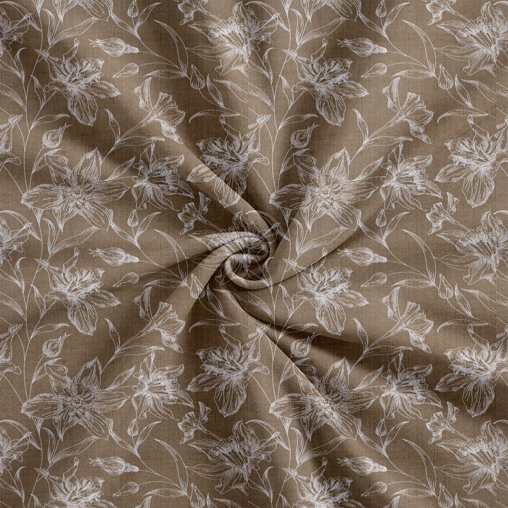 100% Cotton 144TC Printed Fitted Bedsheet with Pillow Covers - Serenity collection