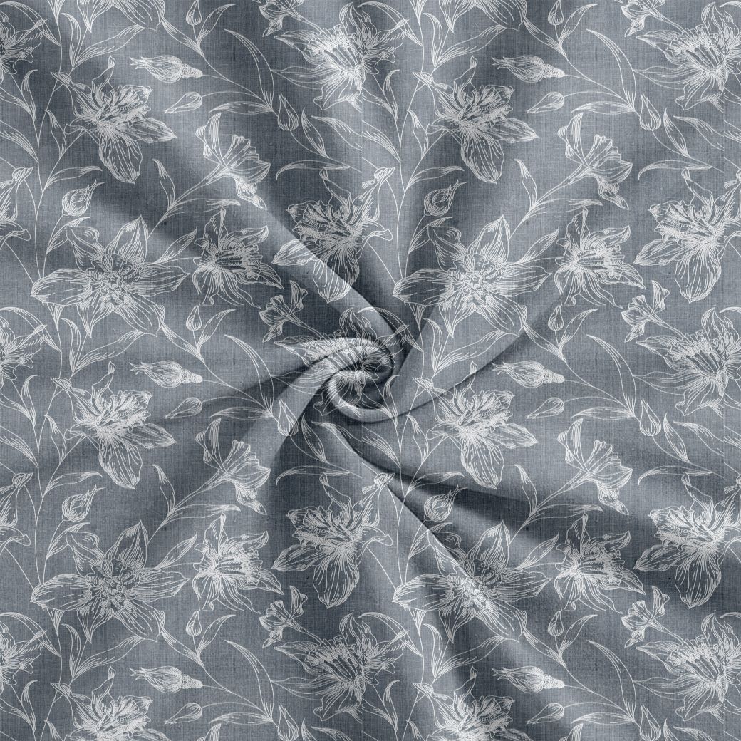 100% Cotton 144TC Printed Fitted Bedsheet with Pillow Covers - Serenity collection