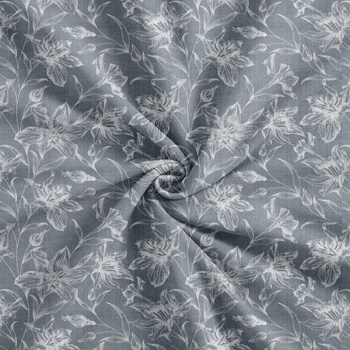 100% Cotton 144TC Printed Fitted Bedsheet with Pillow Covers - Serenity collection