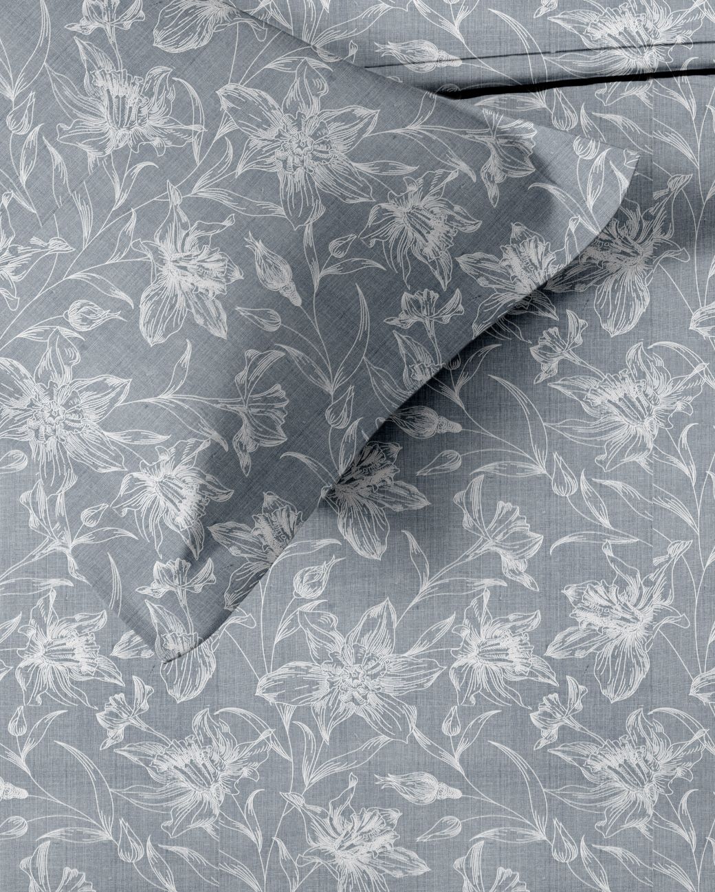100% Cotton 144TC Printed Fitted Bedsheet with Pillow Covers - Serenity collection