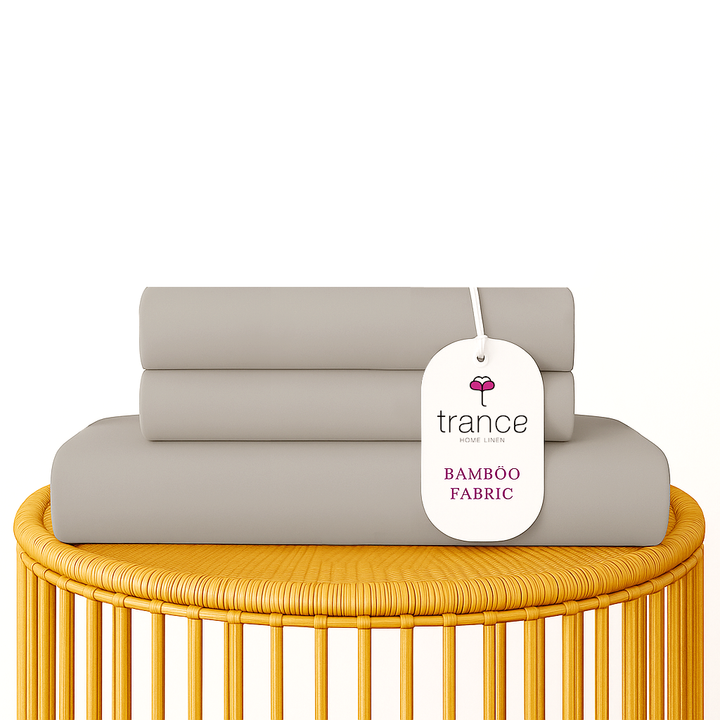 300TC Bamboo Weave Flat Bedsheet with Pillow Covers