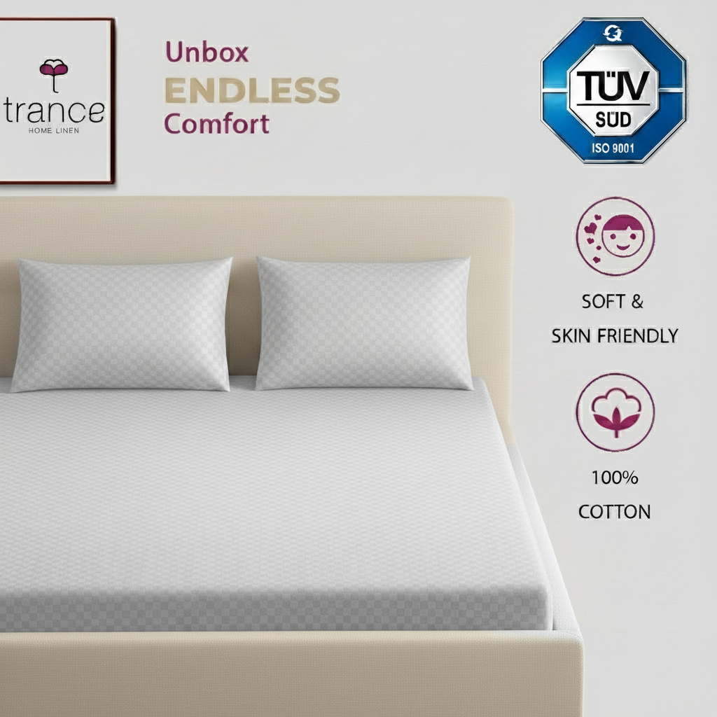 300TC 100% Cotton Jacquard Weave Fitted Bedsheet with Pillow Covers - Silver Grey