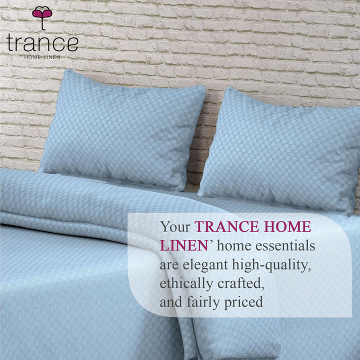 300TC 100% Cotton Jacquard Weave Flat Bedsheet with Pillow Covers