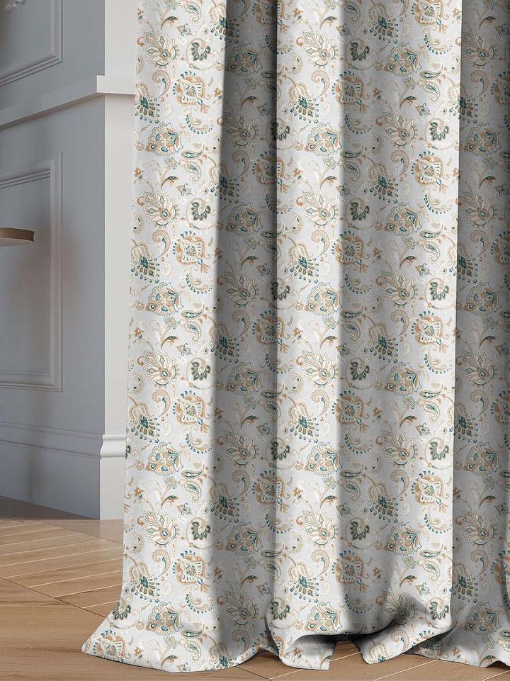 100% Polyester Floral Printed Dimout Curtain - Pastel