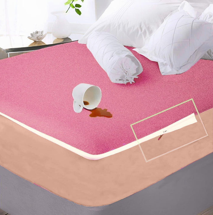 Cotton Terry Waterproof ZIPPERED ENCASED Mattress Protector