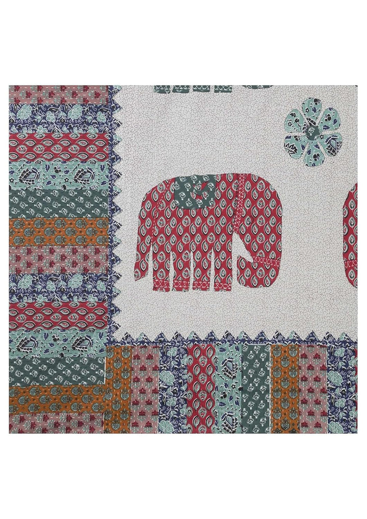 Cotton  Printed 8 Pcs Diwan Set (100% Cotton & 108 TC) Ambari Collection Hand Block Jaipuri Printed Diwan Set