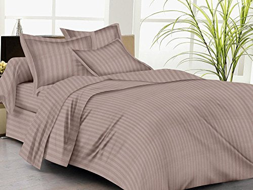 Cotton Striped Duvet Cover with Pillow Cover (300 TC)