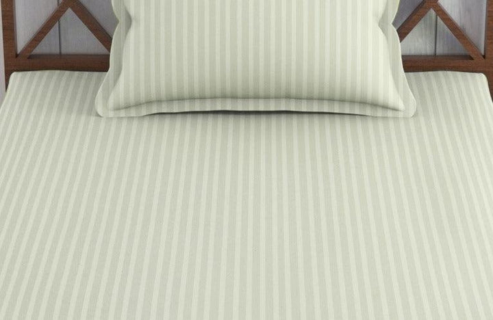 Cotton College/Hostel Bed Sizes Fitted Bedsheet with 1 Pillow Cover(100% Cotton & 200 TC) - Trance Home Linen