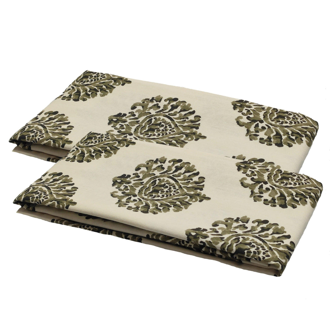 Cotton Printed Pillow Covers (Damask & Pack of 2 100% Cotton) - Trance Home Linen