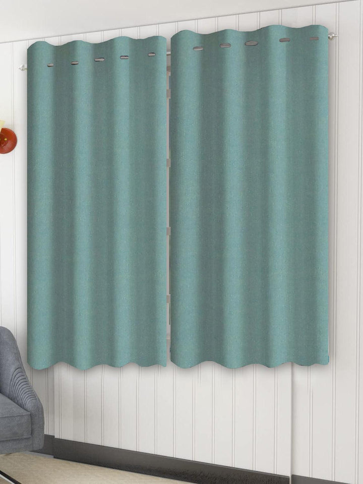 Duck Cotton Plain Curtains (Pack of 2 & 100% Cotton) - Trance Home Linen