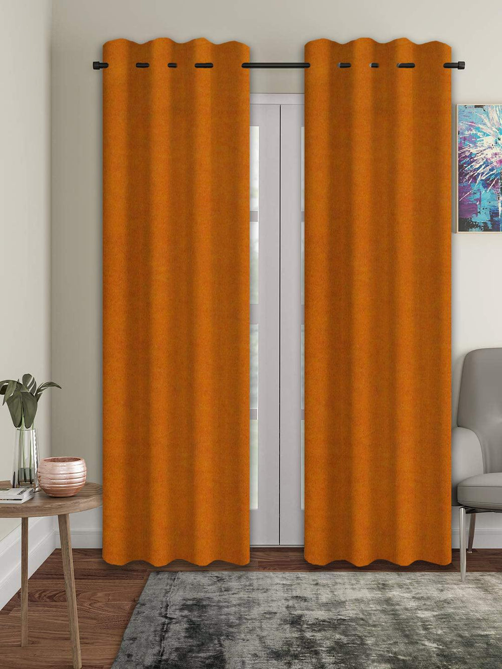 Duck Cotton Plain Curtains (Pack of 2 & 100% Cotton) - Trance Home Linen