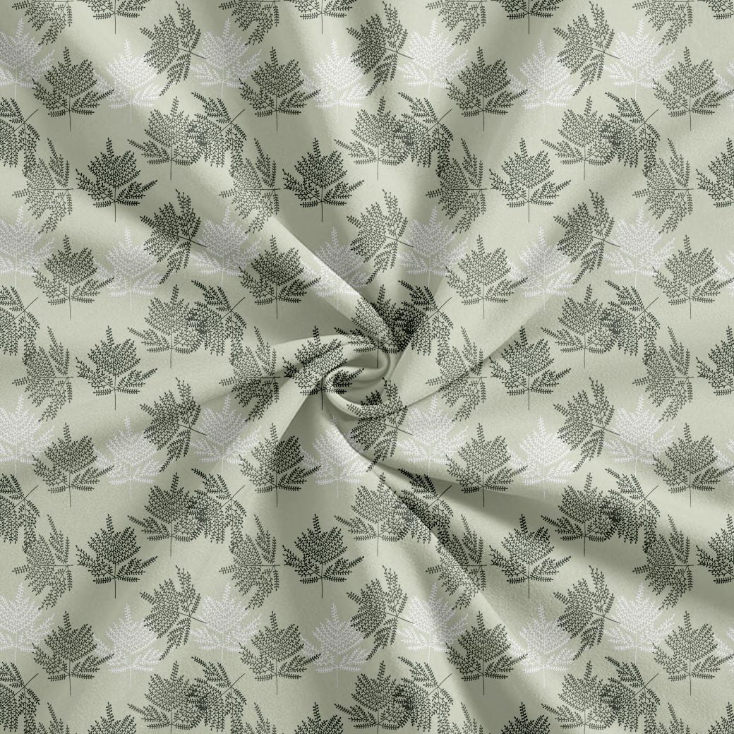 Cotton Printed Fitted Bedsheet with Pillow Covers (Ferns Paradise 100% Cotton &144 TC)